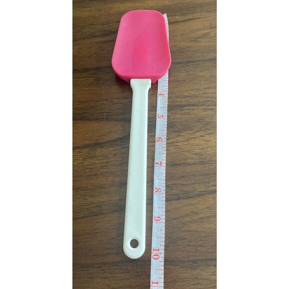 Sturdy Spatula Scraper Stirrer In Pink And White 10.25” Bakercore Cookcore - Picture 1 of 5
